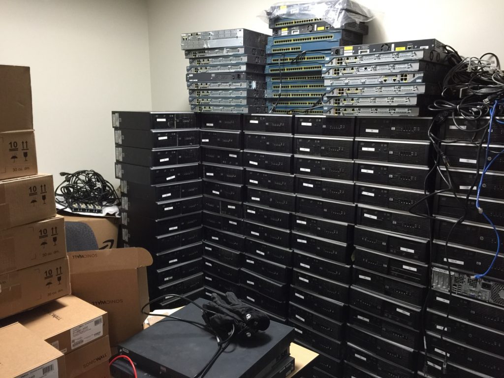 Part of the donation of computers being sent to Belize for Mission 11 (Stann Creek District) and Mission 12 (Corozal District)…